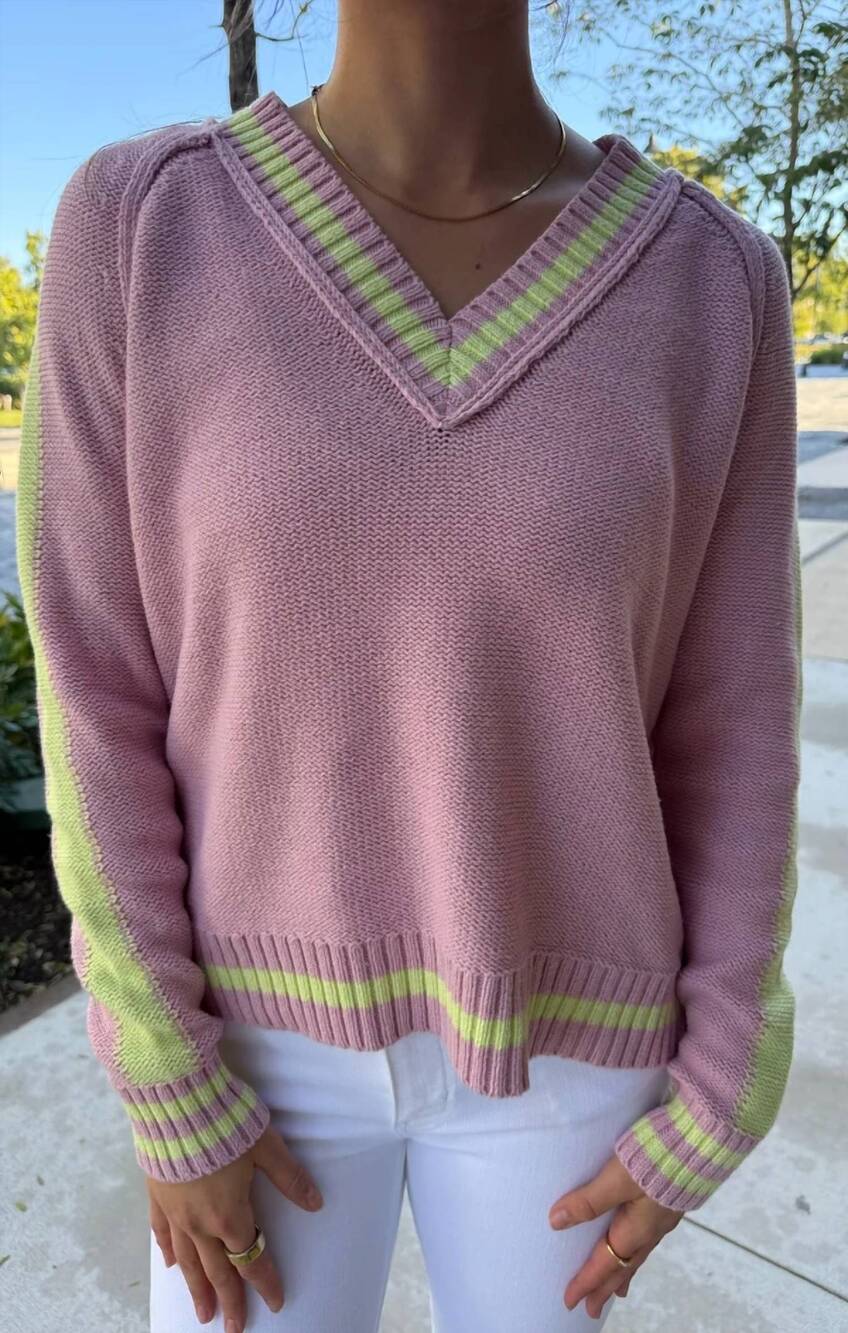 NEW LISA TODD two-timer sweater in pink dawn